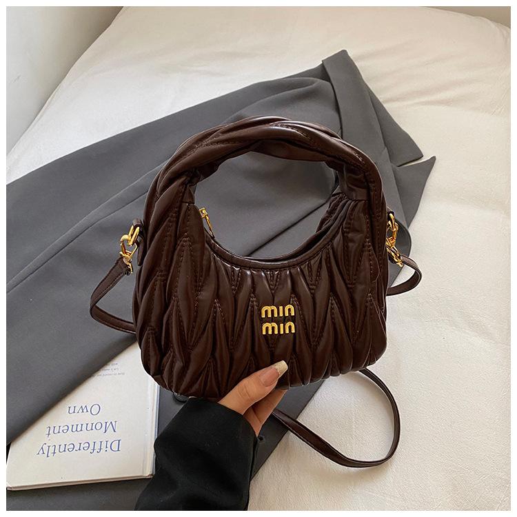 Niche crescent moon bag women's 2025 new commuter handheld underarm bag shoulder crescent bag premium messenger bag tide