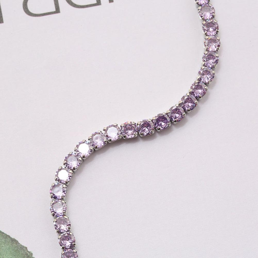 Модный браслет Стразы Нежный Изысканный Разноцветный Сверкающий Нарядный Восхитительный Теннисный браслет Женские украшения на запястье