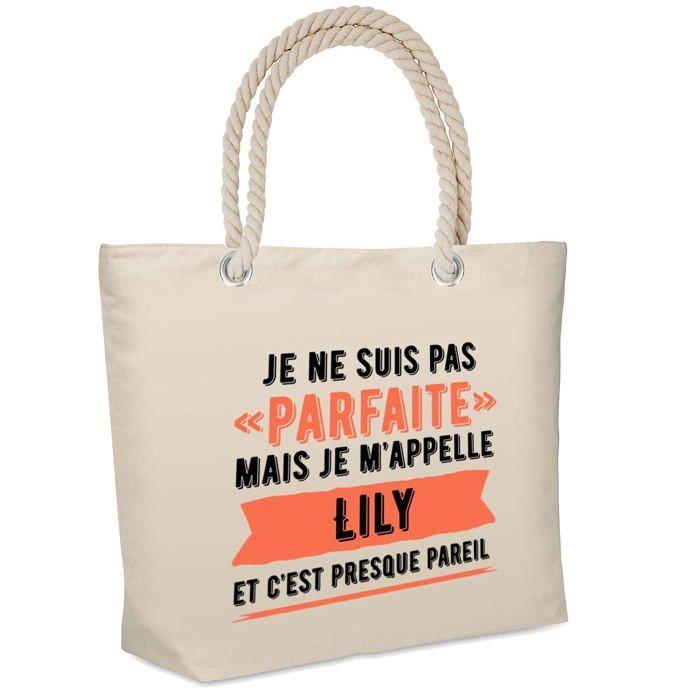 Sac de plage isotherme - PLANETEE - isotherme Lily Parfaite - Coton - Grande contenance - Imprimé en France