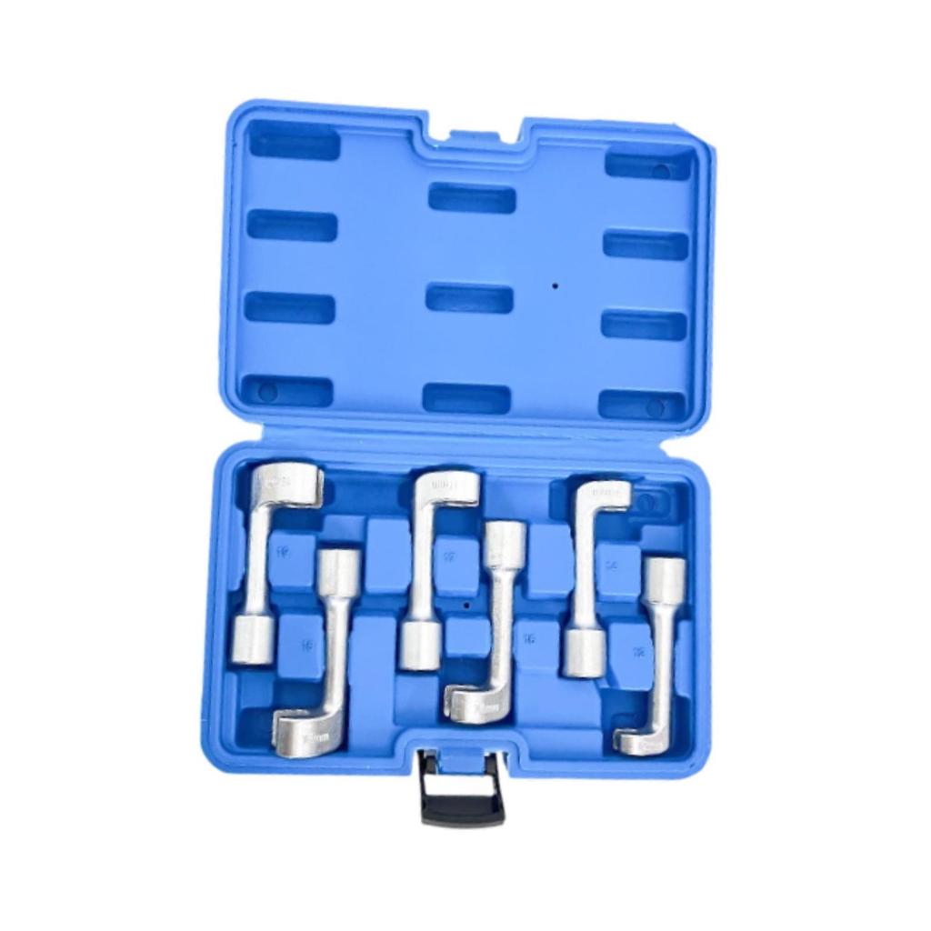 6x L Type Injector Line Socket Wrench Set 1/2" Drive Hand Tool Dismantling Professional 12 14
