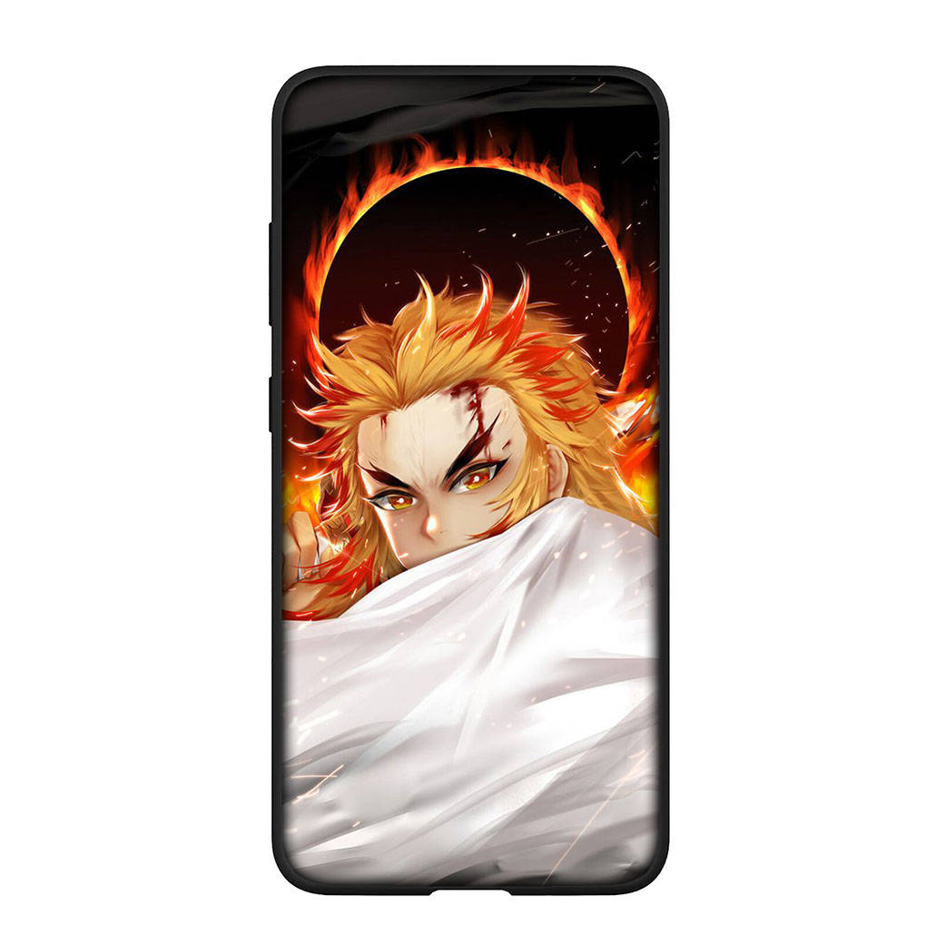 Чехол для телефона для Samsung Galaxy S25 S24 S23 iPhone 16 15 Xiaomi Redmi Note 14 13 12 16E 11 Pro Max OPPO Moto Huawei Demon Slayer Rengoku Kyoujurou Чехол