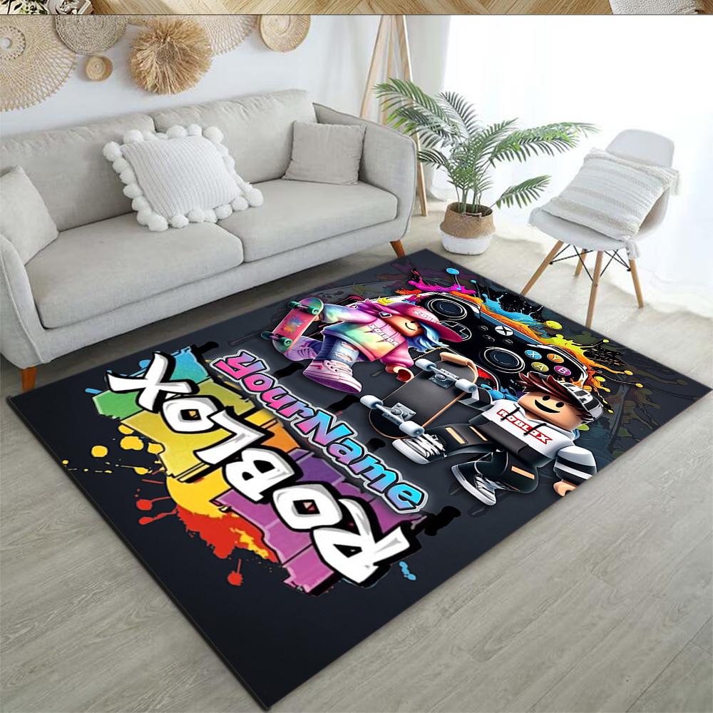 Roblox 289 Personalized Name Floor Mat Perfect for Balcony Bedrooms Living Rooms Game Room Anti-slip Rug Anime Office Decor Gift for Festivals