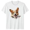 Cute Corgi Dog Breed Peeking TShirt Happy Dog Pet Lover Tee