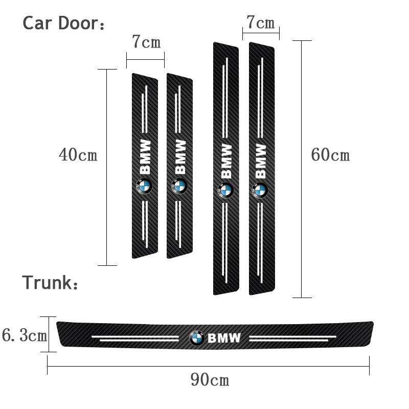 Car Door Sill Carbon Fiber Sticker Auto Protector Strip Waterproof For BMW Performance 3 5 7 Series F30 E90 F20 E46 E60 E70 E87