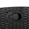 3 Piece Outdoor Dining Set with Cushions Black Poly Rattan
