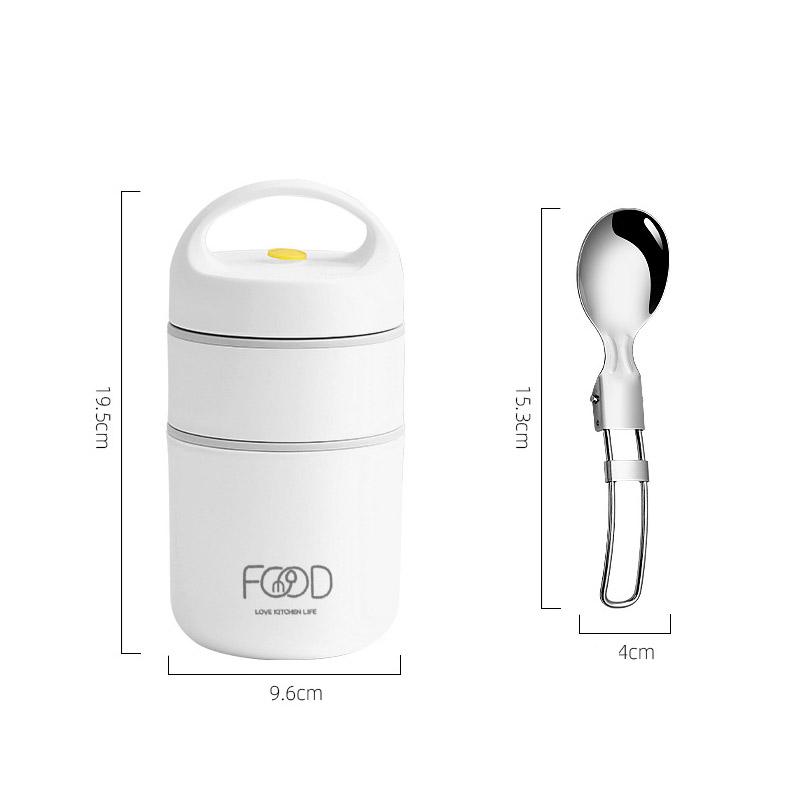 Двухслойный герметичный термоконтейнер на 680 мл, термоконтейнер для ланча, чашка для хлопьев