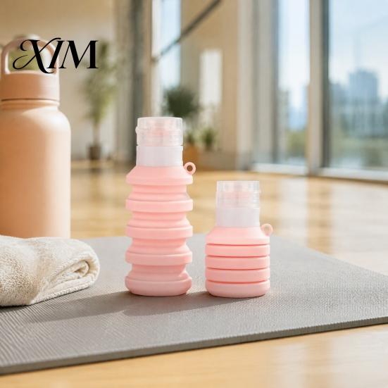 Collapsible Travel Bottle 50/110ML Silicone for Toiletries, Leak Proof Empty Toiletry Bottles Size Container, Foldable Refillable Shampoo Lotion