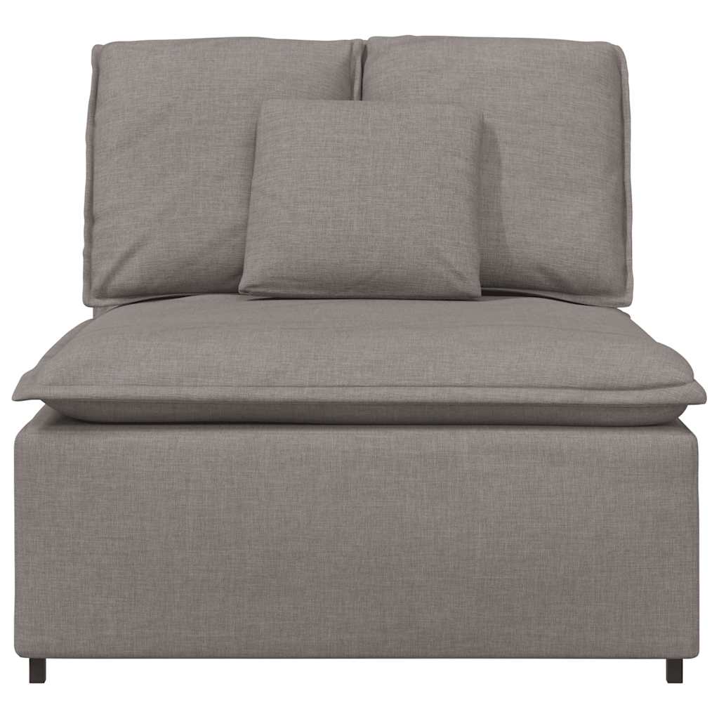 Modular Sofa Center Module with Cushions Taupe 100 cm