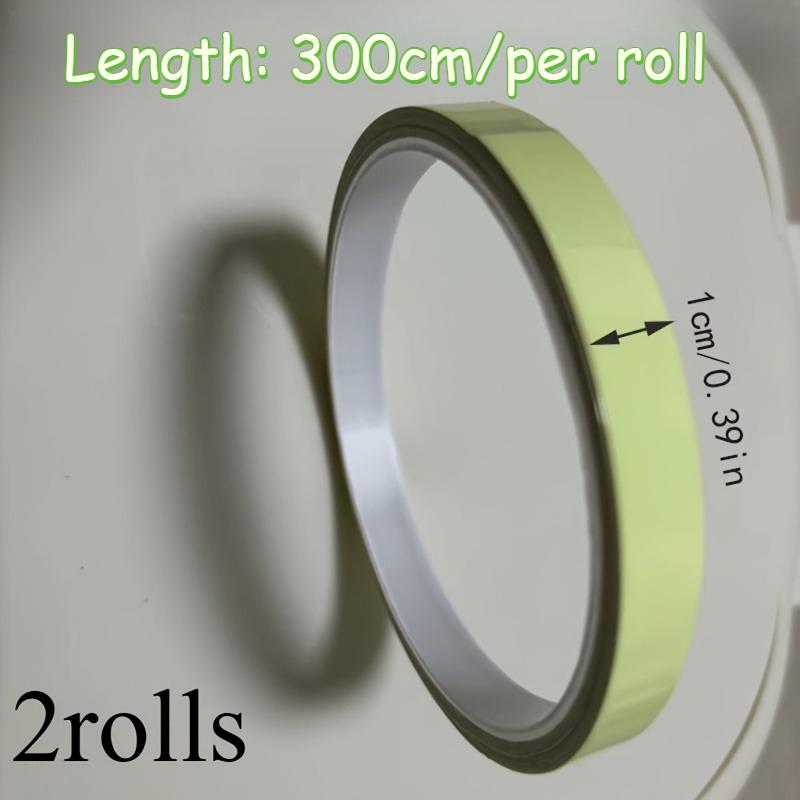 2 Rolls of Glow Tape, Long-Lasting Fluorescent Tape, Suitable for Outdoor Sports, Nighttime Decoration, And Home Marking