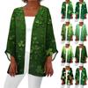 Women's Casual Fashion Caot Printed Lightweight Medium Length Jacket Cardigan