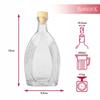 ASTERIA Bottle 500ml WITH CORK Glass Bottles for Alcohol Liqueurs Gift