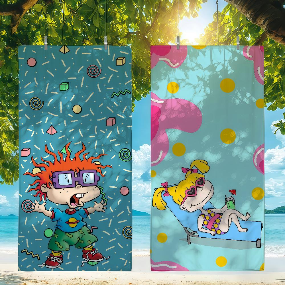 Мультяшное полотенце R-Rugrats Быстросохнущие пляжные полотенца подходят для бассейнов, кемпинга, йоги и спортзала