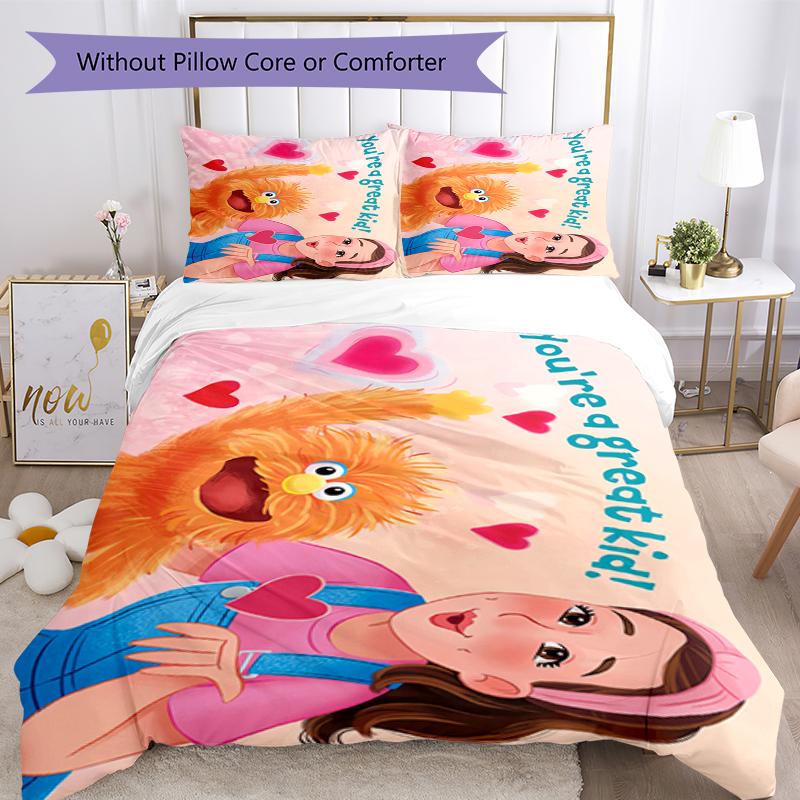 3pcs Ms. Rachel Bedding Set Duvet Cover Closure Includes 1 Duvet Cover & 2 Pillowcases, Soft and Comfortable for All Seasons.