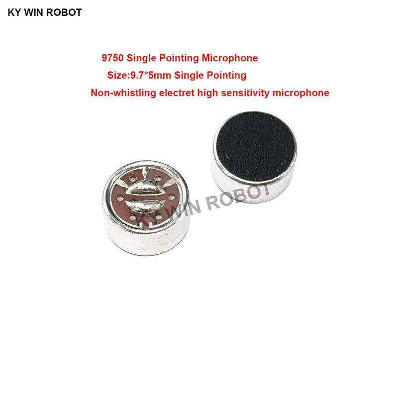 10 PCS/LOT 9x7X5mm 9750 MIC Capsule Electret Condenser Microphone Unidirectional anti-interference high sensitivity medium frequ