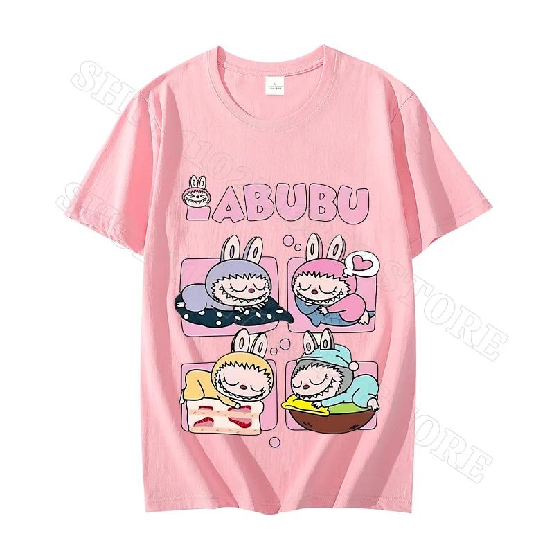Labubu Унисекс Одежда Женская Футболки Милая Одежда Мультфильм Аниме Графический Принт Футболка Крутые Удобные Топы Подарок Для Вечеринки Унисекс
