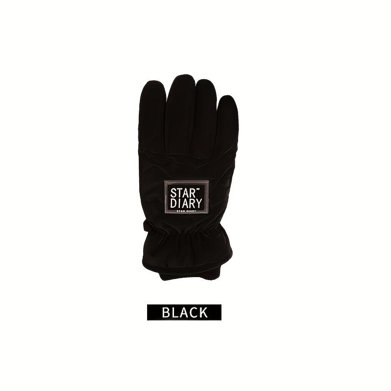 1pc Women'S Winter Outdoor Ski Gloves Warm, Windproof And Winterproof with Fleece Thickening