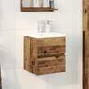 Washbasin Cabinet with Door Black Oak Effect 80 x 39 x 62 cm