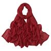 Women Scarf Solid Color Wide Edge Design Thin Scarf Breathable Shawl Versatile Head Wrap Stylish Accessory