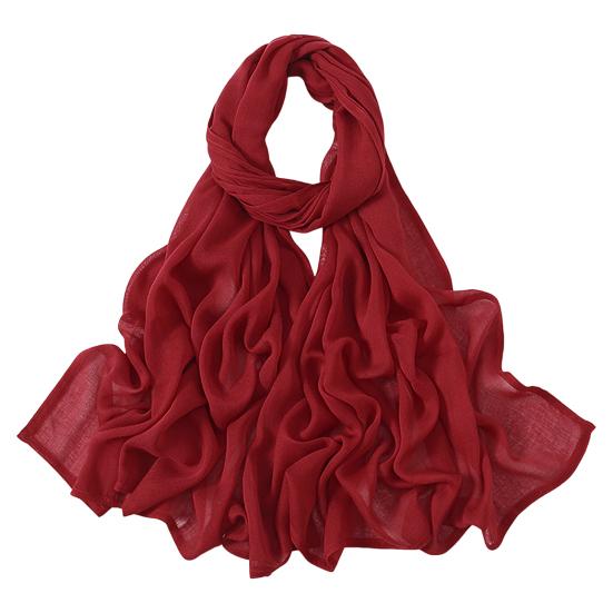 Women Scarf Solid Color Wide Edge Design Thin Scarf Breathable Shawl Versatile Head Wrap Stylish Accessory