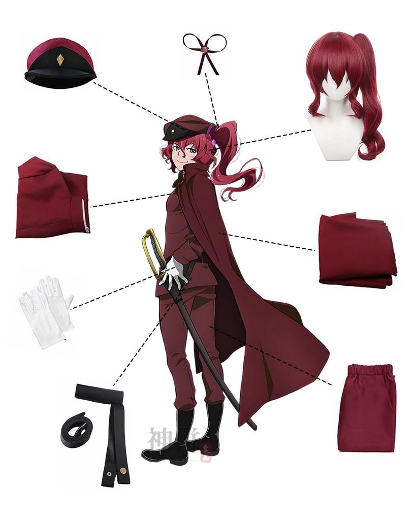 Оокура Теруко Косплей с заместителем начальника Бунго Бродячие собаки Косплей для взрослых Культурное мероприятие Сцена Оокура Теруко Косплей [Камидзу Рёхин] Парик, Костюм,