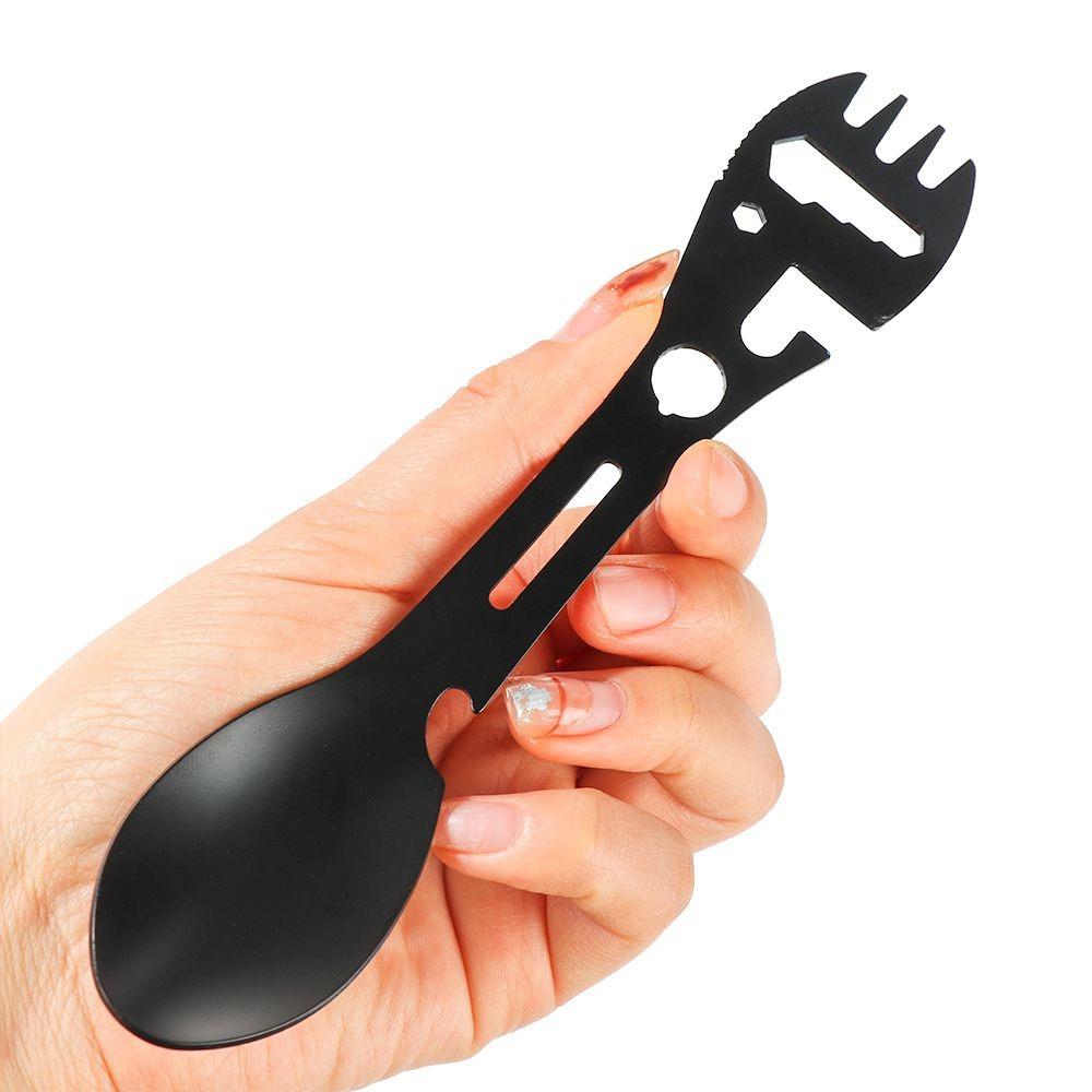 Multi-function Bottle Cans Opener Stainless Steel Multifunctional Spork  EDC Survival