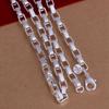 5 мм длинная квадратная цепочка из двух частей, серебряный браслет-колье, женские украшения, европейский и американский комплект украшений