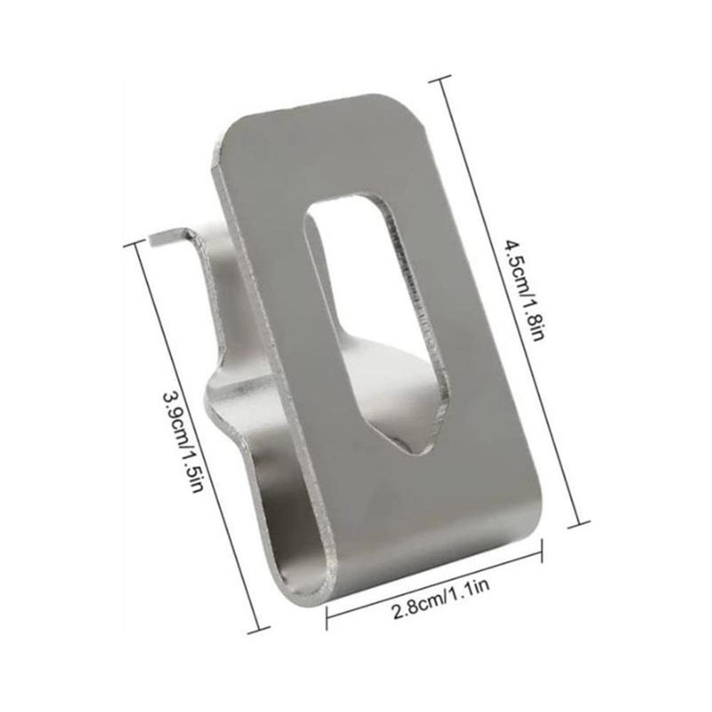 6pcs Stainless Steel Belt Clips Fit for 20V MAX Drills Tools