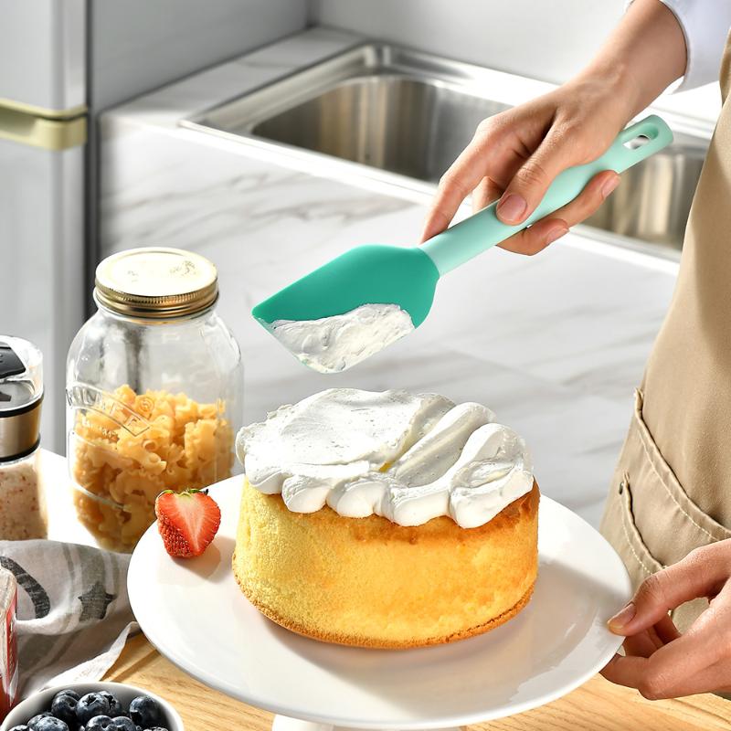 Heat-Resistant Silicone Spatula for Baking and Cooking Includes Butter Mixer and Cake Scraper Utensil Set
