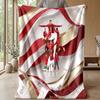 Portugal Football Printed Flannel Blanket Skin Friendly Warm Decorative Throw for Indoor Couch Bed Daily Use