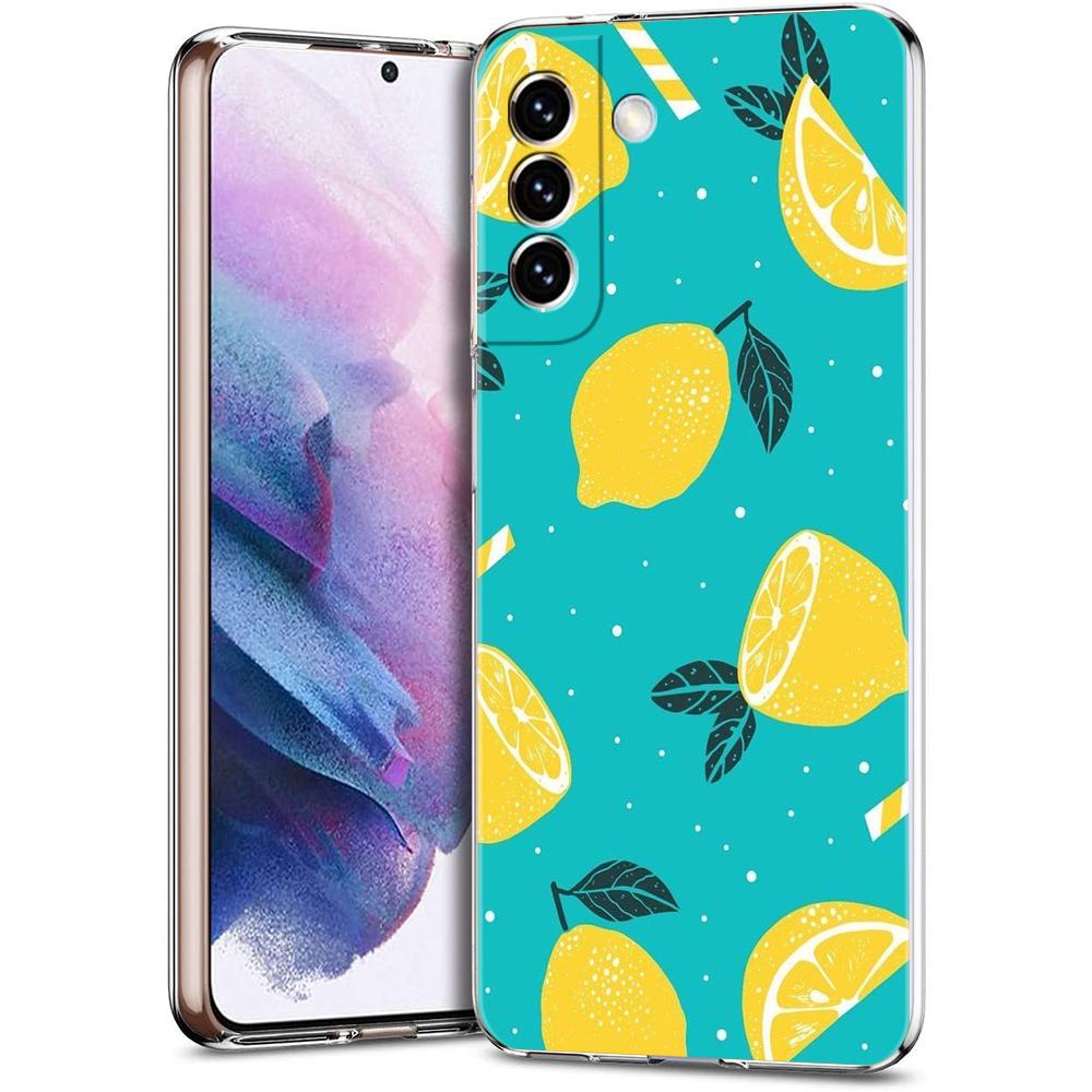 Средиземноморский лимонный чехол для Samsung Galaxy S24 S23 S22 S20 S21 FE Ultra S24 S23 S10 S10E S9 S8 Plus 5G Прозрачная задняя панель для телефона
