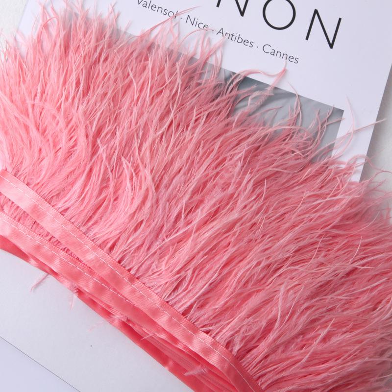 Платье из страусиных перьев 8-10 см, модное украшение, ткань с перьями и кисточками, аксессуары для одежды 