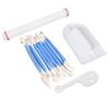 11 Pcs Sugarcraft Fondant Smoother Cutter Embosser Baking Rolling Tool Kit Set