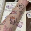 Adorable Waterproof Kitty Cat Tattoo Stickers - Cute Cartoon Long-Lasting Arm Accessories, Washable & Perfect Gift for Bestie