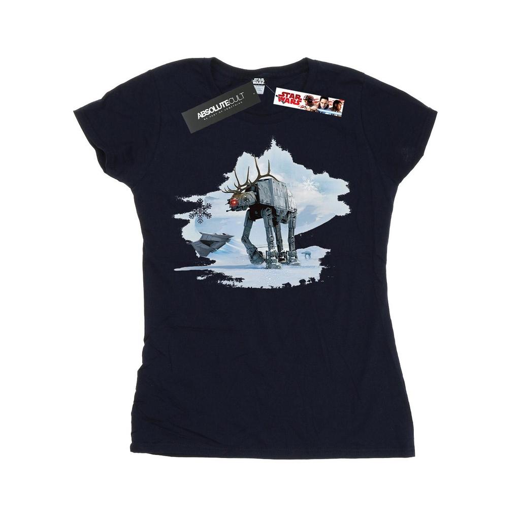 Star Wars Womens/Ladies Christmas AT-AT Reindeer Cotton T-Shirt