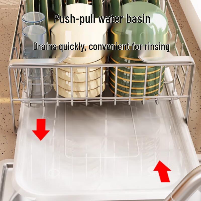 Stainless Steel Dish Drying Rack with Chopstick Holder