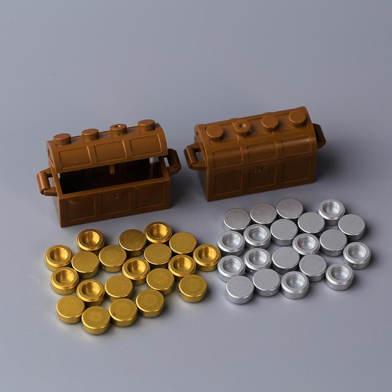 MOC Precious Deposits Building Blocks Treasure Pirate Map Gold Ore Silver Brick Box Diamond Bricks Toys Gift