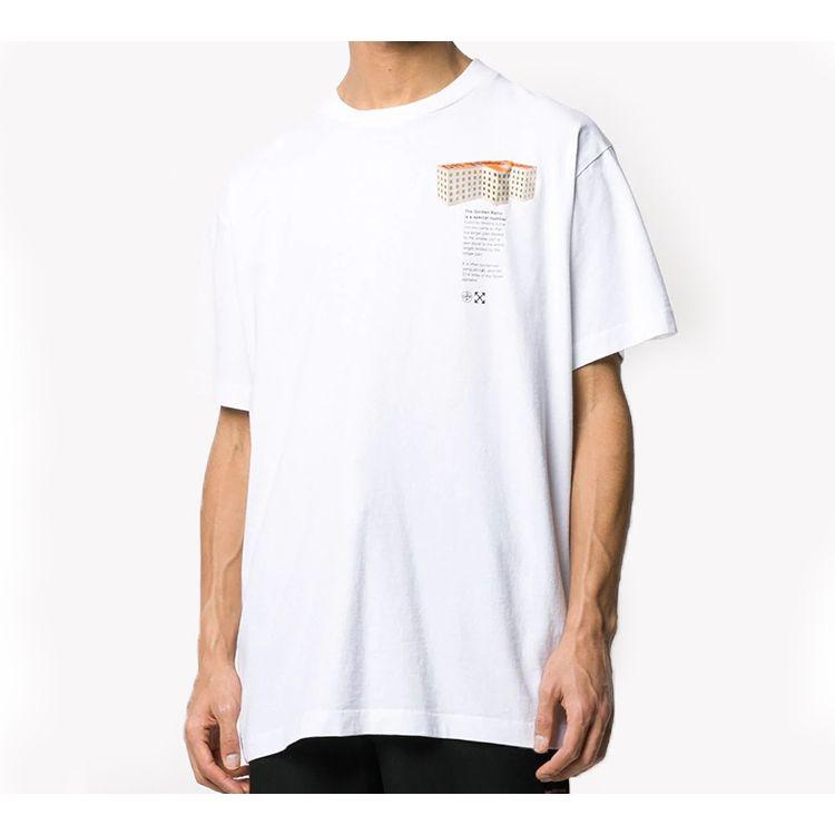 Off-White SS20 Рационализм Логотип Принт Футболка Мужская Топы Белый OMAA038R201850070188