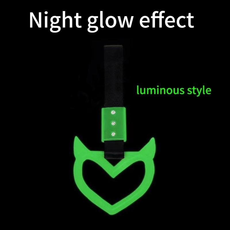 Ручка для поезда, автобуса, сменные кольца для подвески в виде сердца дьявола, подвеска для дрифта, автомобильный внедорожник, ремешок для руки, предупреждающие кольца для заднего бампера