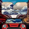 Classic The Great Wave Car Windshield Funny Sun Shade Foldable UV Ray Sun Visor Protector Sunshade For Front Window