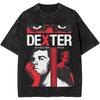 2026 Новый Dexter Morgan Edition Средний палец Ретро Модный Винтажный Стиранная Футболка Летние Y2K Топы Хлопок Мужские Женские Футболки с коротким рукавом