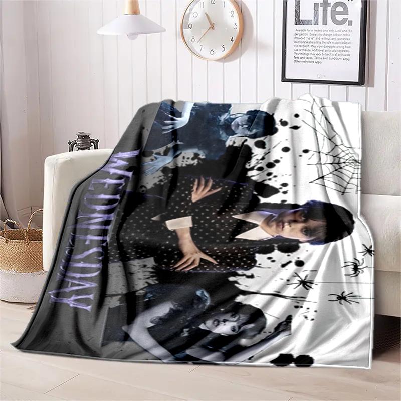 1PC Wednesday blanket, all-season lightweight home office outdoor nap multifunctional blanket, Christmas gifts