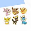 6 шт. Эмалевые подвески с персонажами Pokemon, серьги, кулоны для DIY брелоков, ожерелий, металлические аксессуары для ювелирных изделий, мультяшные аниме