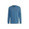 Originals Trefoil Logo Print Crew Neck Long Sleeve T-Shirt Men Tops Blue HM2488