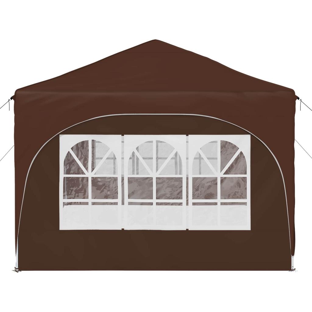 Pop up Party Tent 575 x 288 x 245 cm Brown Oxford Fabric