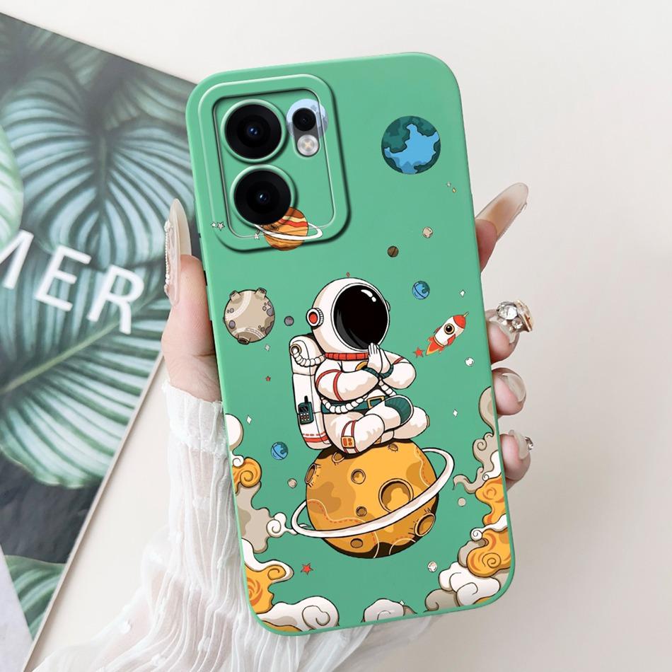 Для OPPO Reno13 F 4G 5G Reno13 Pro Милый Мультяшный Космический Кот Чехол для Телефона Reno 13F 13 13Pro Мягкий Силиконовый Ударопрочный Чехол