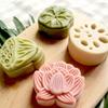 Высококачественный набор из 4 шт. для DIY: Пушистый цветок лотоса, корень лотоса, силиконовая форма; Ручная работа, силиконовая форма лотоса для смолы, для кондитерских изделий, мастики, печенья