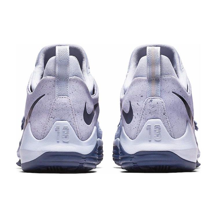Nike PG 1 EP Glacier Круглый носок На шнуровке Амортизация Нескользящие Низкие баскетбольные кроссовки Мужские кроссовки Серый Полуночно-синий 878628-044