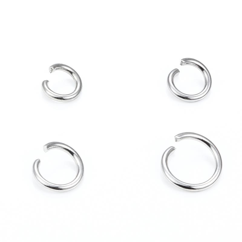 1.5mm Thick Stainless Steel 8/9/10/12mm Open Jump Rings For Jewelry Making Materials Necklace Bracelet Connector DIY Accessories