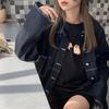 Корейская футболка с короткими рукавами из чистого хлопка с принтом для женщин на лето, новый повседневный свободный топ с круглым вырезом и короткими рукавами