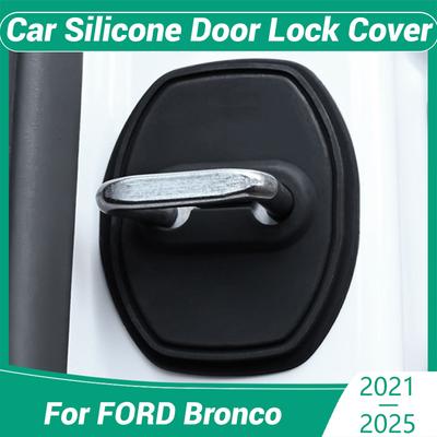 Для FORD Bronco -2025 Автомобильный Декор Защитная Накладка на Замок Двери Декоративные Аксессуары Силиконовая Шумопоглощающая Амортизирующая Подушка